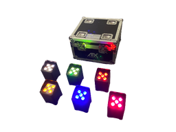 Pack de 6 Spots batterie PAR LED (6x12W)AFX
