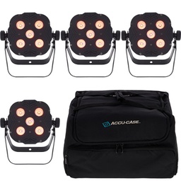 Pack de 4 Spots filaire PAR LED (5x3W) - Stairville